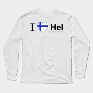 I love Hel Helsinki Finland Long Sleeve T-Shirt